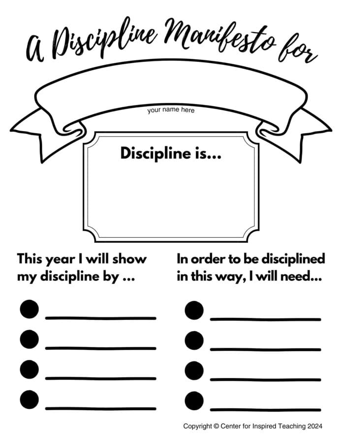 discipline manifesto