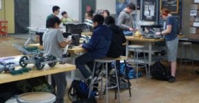 kids working in a workshop, putting wonder to use